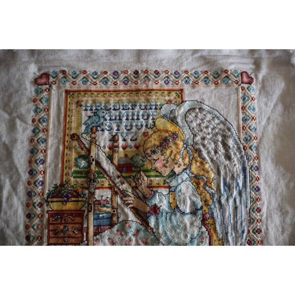 FINISHED Design Works Counted Cross Stitch Kit # 9952 Angel Of Cross Stitch - Picture 7 of 10
